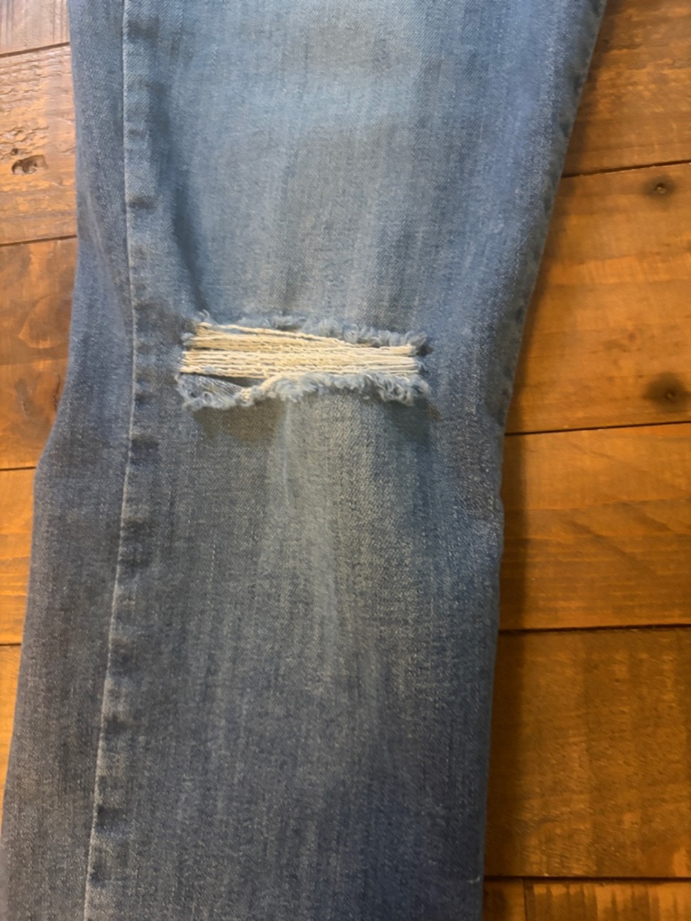 Lucky Brand Medium Blue Distressed Skinny Jeans - Picture 6 of 9